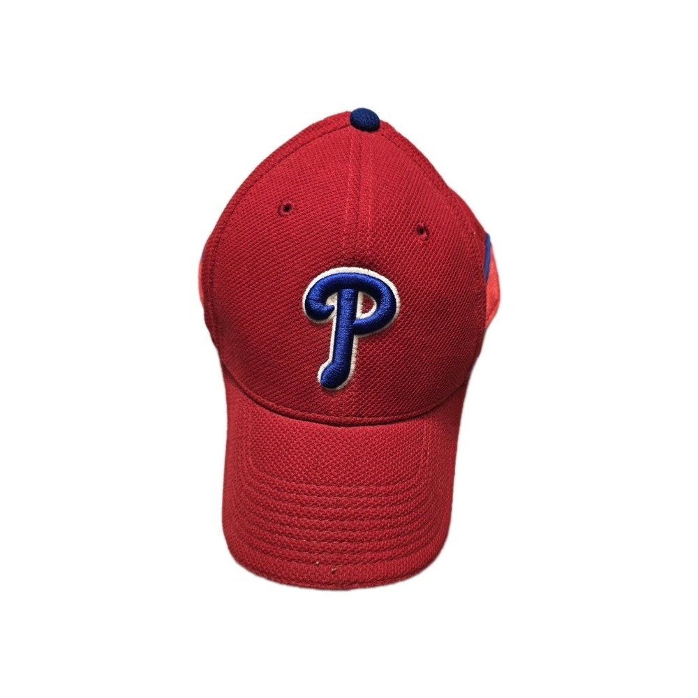 Philadelphia Phillies New Era 39Thirty Hat Mens Small Medium Red P Logo Vintage